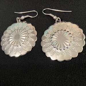 Elegant Silvertone Earrings